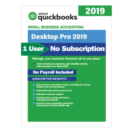 QuickBooks Desktop Pro 2019 – No Subscription