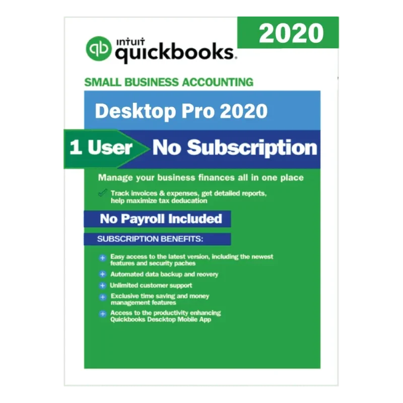 QuickBooks Desktop Pro 2020 – No Subscription