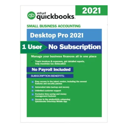 QuickBooks Desktop Pro 2021 – No Subscription