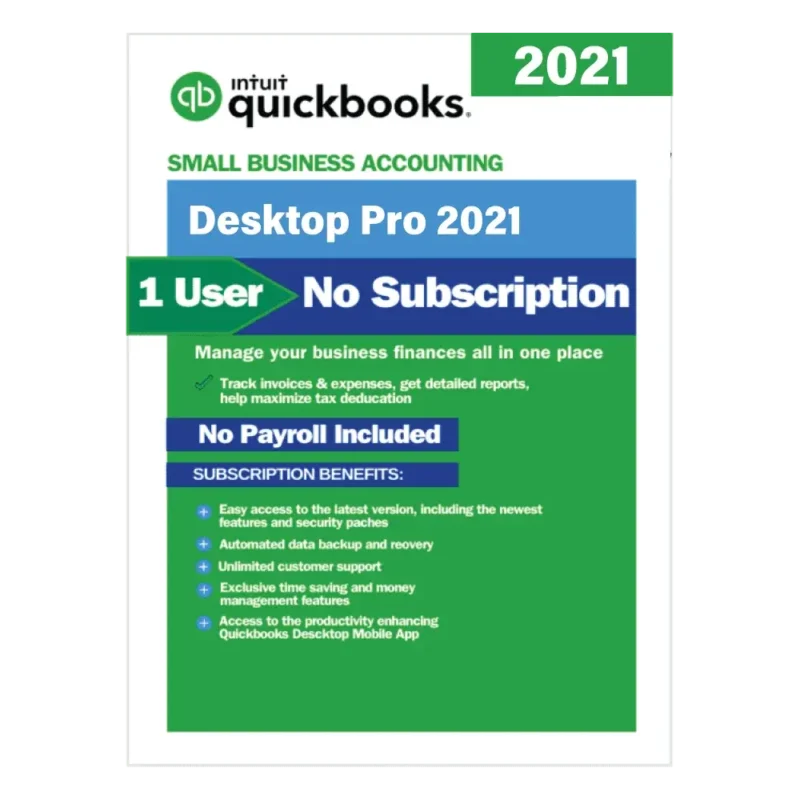 QuickBooks Desktop Pro 2021 – No Subscription